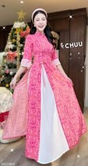 Áo Dài 2 Tà+ Tiền Đồng Tròn Kèm Phụ Kiện AD9003.2989 (áo lẻ)