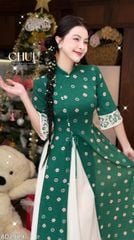 Áo Dài 2 Tà+ Tiền Đồng Tròn Kèm Phụ Kiện AD9003.2989 (áo lẻ)