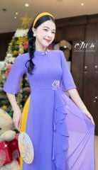 Áo Dài 4 Tà Tháp Liên Hoa AD9003.2991 (áo lẻ)