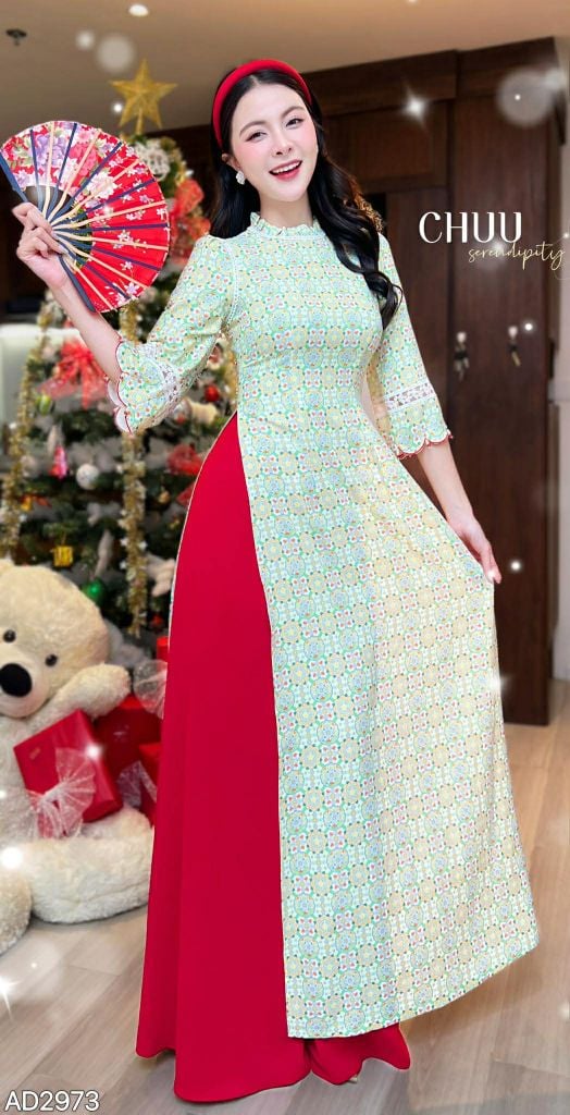 Áo Dài Tay Ngọc Lúc Lắc AD2973 (áo lẻ)