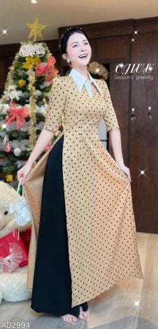 Áo Dài Bi + Cổ Sơ Mi AD2994 (áo lẻ)