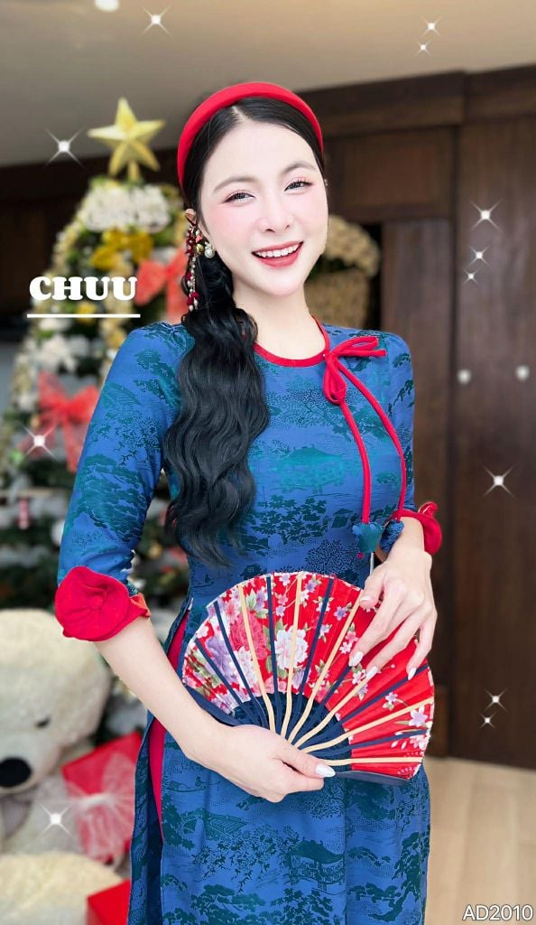 Áo Dài Vườn Địa Đàng Kèm Phụ Kiện AD2010 (áo lẻ)