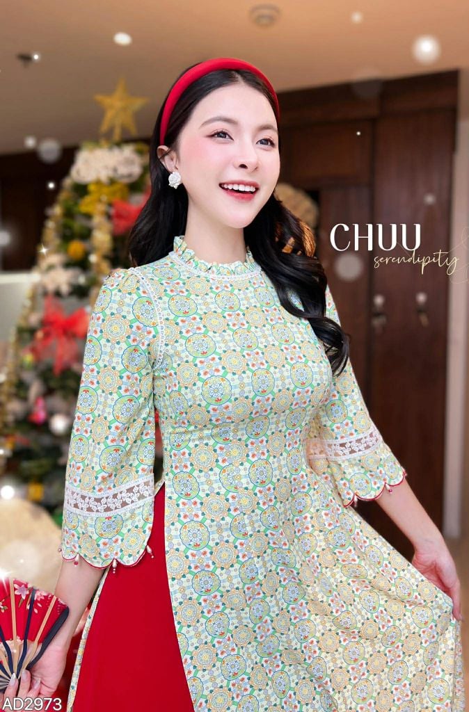 Áo Dài Tay Ngọc Lúc Lắc AD2973 (áo lẻ)