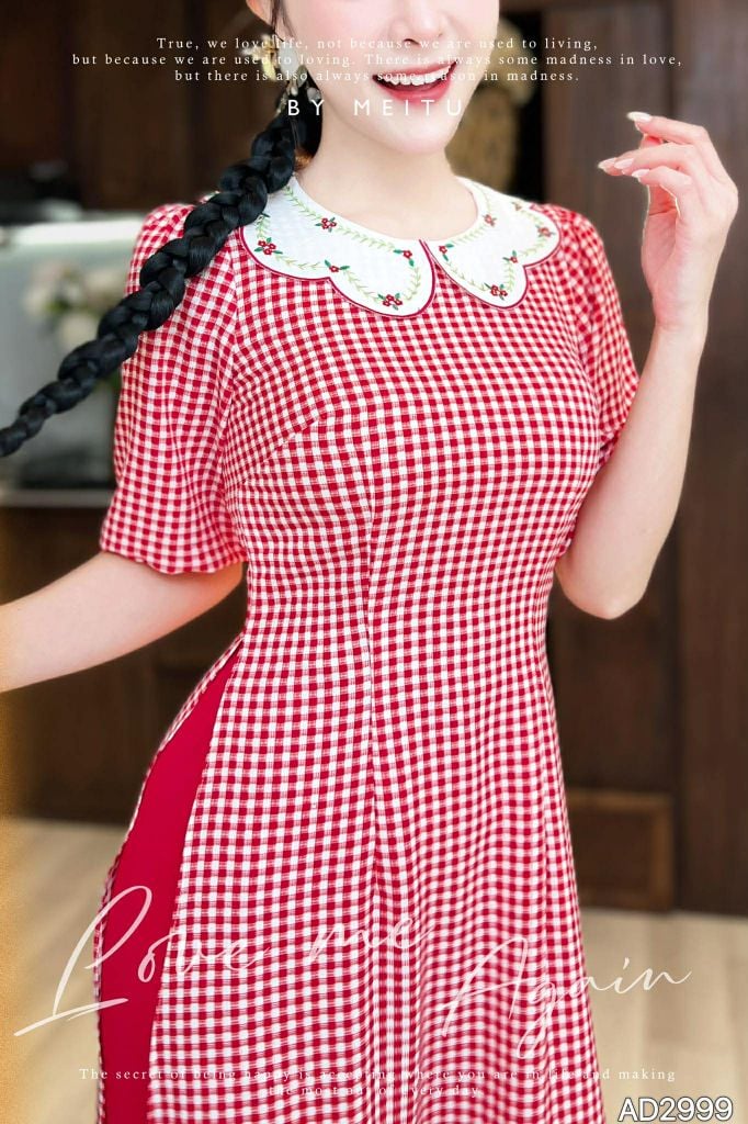 Áo Dài Cổ Hoa Nhiệt Đới AD2999 (Áo lẻ)