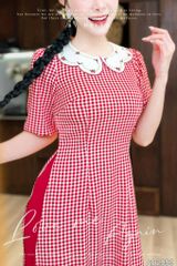 Áo Dài Cổ Hoa Nhiệt Đới AD2999 (áo lẻ)