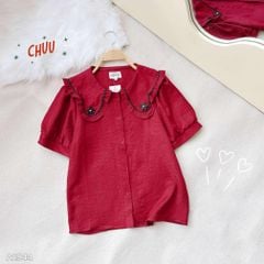 Áo Sơ Mi Vân Mây Hoa Đen + 2PK A2944