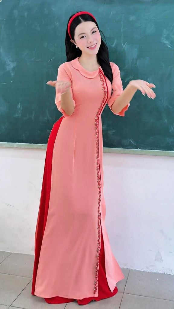 Áo Dài Dây Hoa Sắc Màu AD2957 (Áo lẻ)