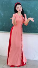 Áo Dài Dây Hoa Sắc Màu AD2957 (Áo lẻ)