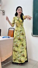 Áo Dài Dấu Ngoặc Nhọn AD2005 (áo lẻ)