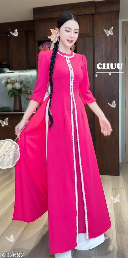 Áo Dài 4 Tà Khánh Niên AD9003.2692 (áo lẻ)