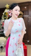 Áo Dài Bánh Kem Bắp Kèm Phụ Kiện AD2975 (Áo lẻ)