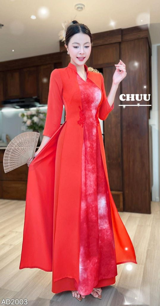Áo Dài Ngọn Lửa Đỏ AD2003 (áo lẻ)