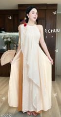 Áo Dài 4 Tà Yếm Ren + Choàng Xéo Kèm Phụ Kiện AD2012 (áo lẻ)