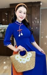 Áo Dài Ngọn Sóng Tulip Kèm Phụ Kiện AD2009 (áo lẻ)