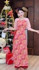 Áo Dài Hoa Ép Kính AD2966 (áo lẻ)