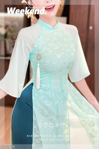 Áo Dài 4 Tà Ngọc Nữ Kèm Phụ Kiện AD2011 (Áo lẻ)