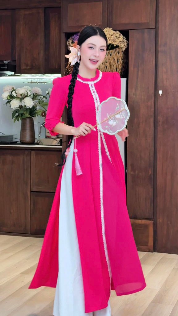 Áo Dài 4 Tà Khánh Niên AD9003.2692 (áo lẻ)
