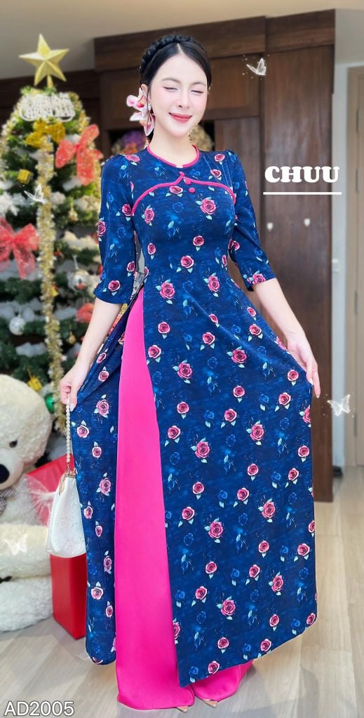 Áo Dài Dấu Ngoặc Nhọn AD2005 (áo lẻ)