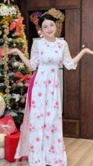 Áo Dài Bánh Kem Bắp Kèm Phụ Kiện AD2975 (Áo lẻ)