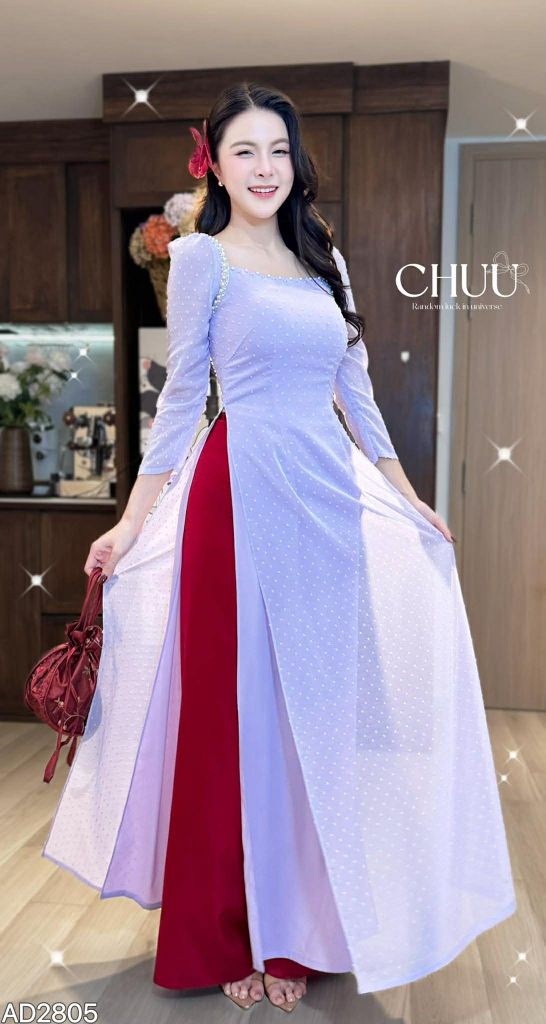 Áo Dài 4 Tà Ngọc Ruby AD2805 (Áo lẻ)