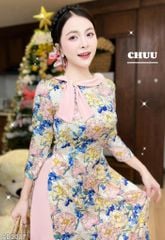 Áo Dài Khăn Quàng Lệch AD2007 (áo lẻ)