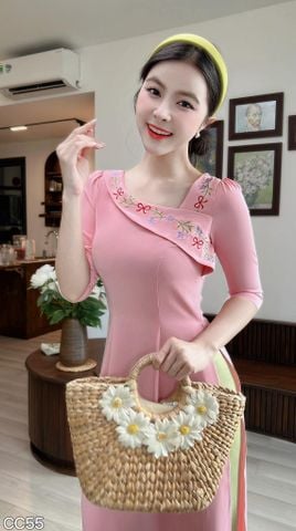 Áo Dài Nơ Mơ Màng AD3051 (Áo lẻ)