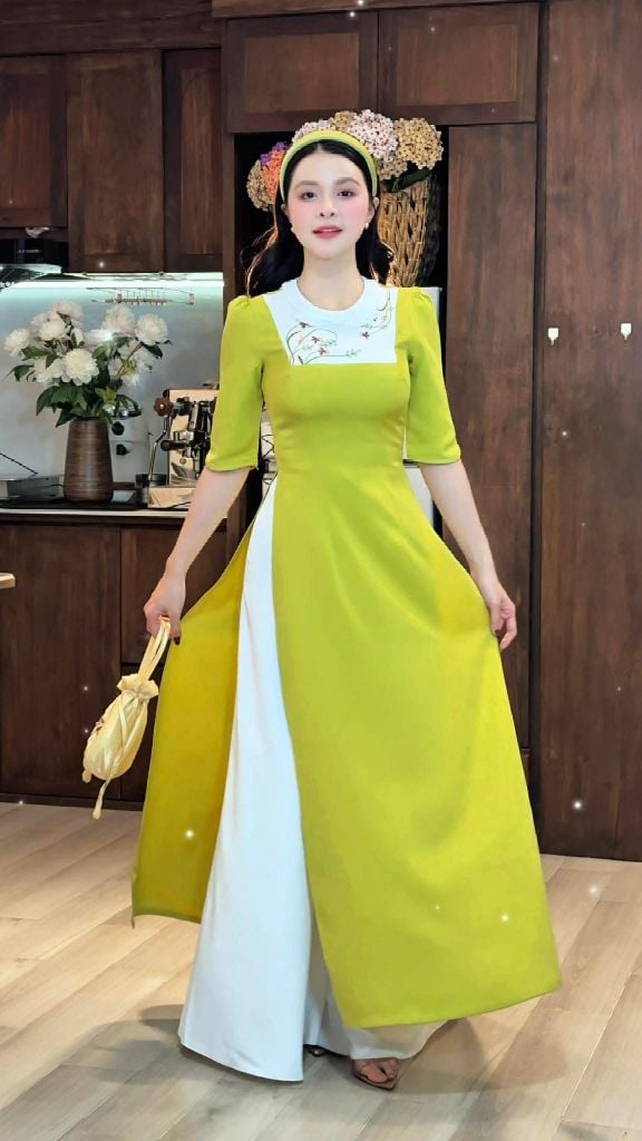 Áo Dài Giỏ Lan Rừng AD2016 (áo lẻ)