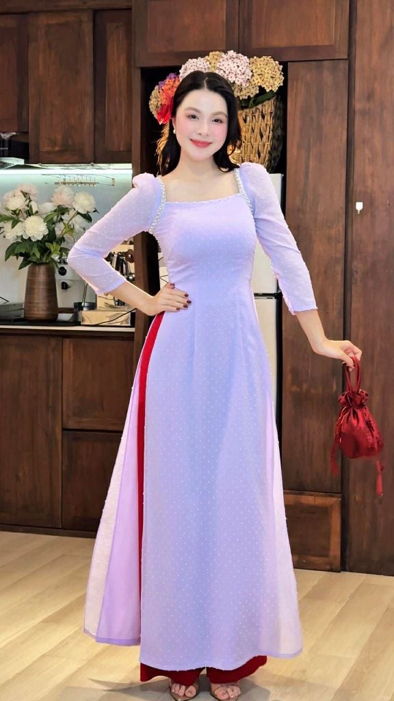 Áo Dài 4 Tà Ngọc Ruby AD2805 (Áo lẻ)