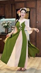 Áo Dài 2 Tà+ Sen Trong Đầm AD2015 (áo lẻ)