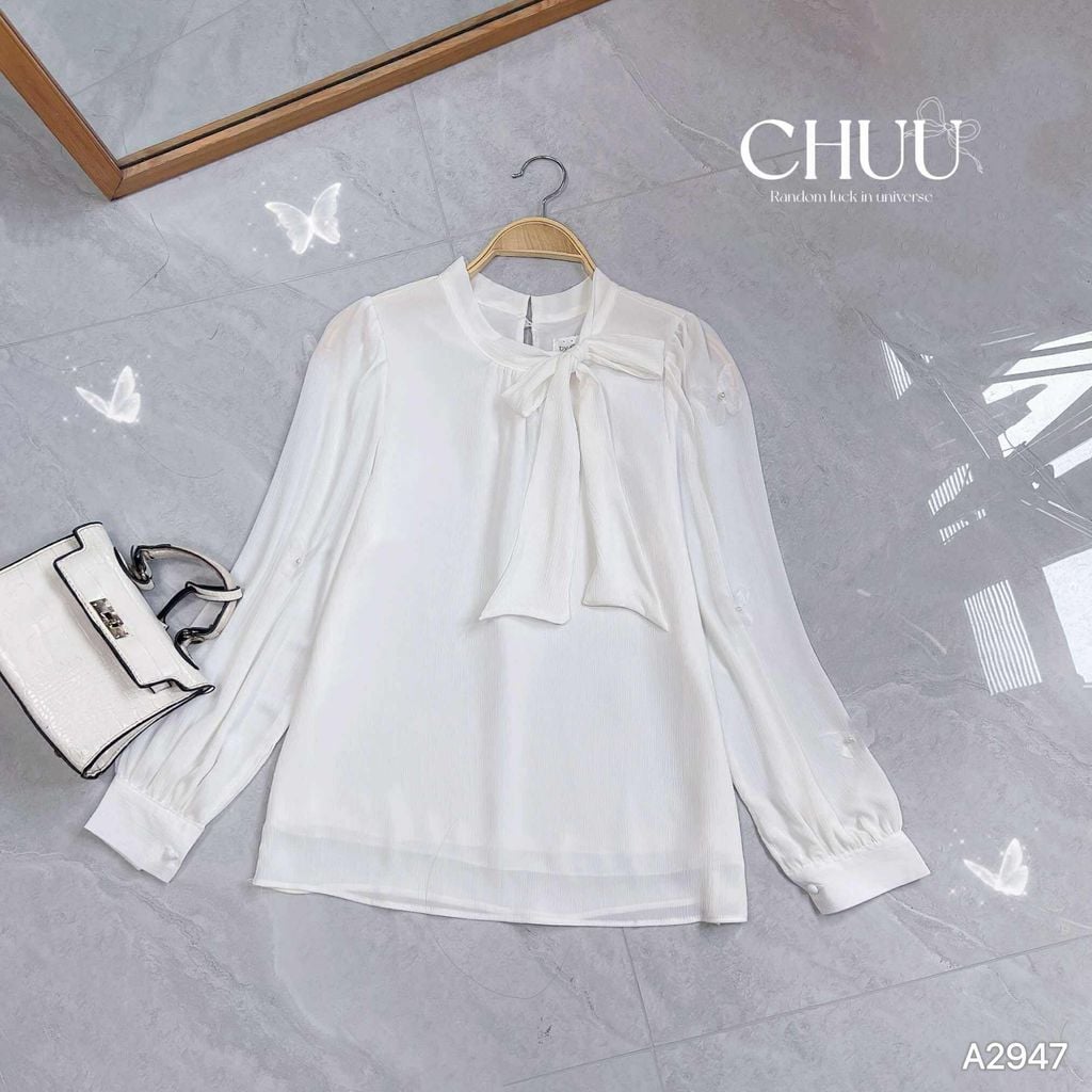 Áo Sơ Mi Tay Đính Bướm A2947