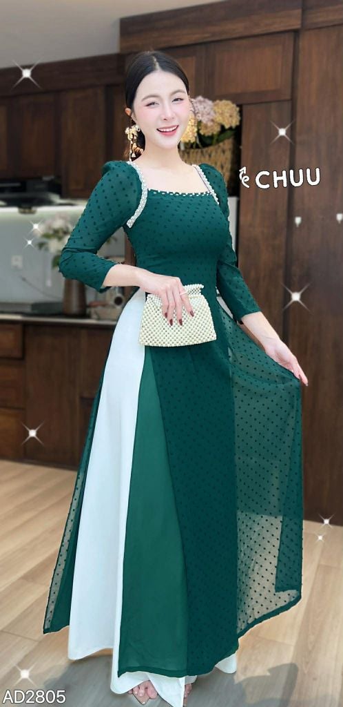 Áo Dài 4 Tà Ngọc Ruby AD2805 (Áo lẻ)