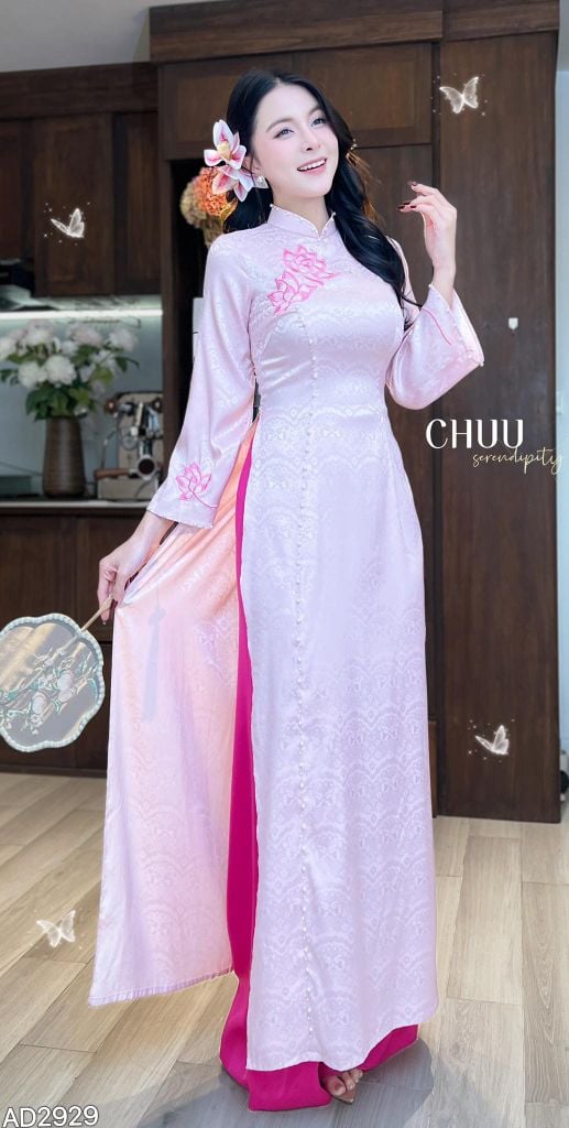 Áo Dài Sen Tiên Tử AD2929 (áo lẻ)