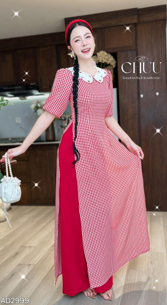 Áo Dài Cổ Hoa Nhiệt Đới AD2999 (áo lẻ)