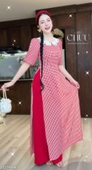 Áo Dài Cổ Hoa Nhiệt Đới AD2999 (áo lẻ)