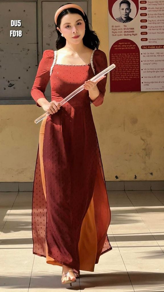 Áo Dài 4 Tà Ngọc Ruby AD2805 (Áo lẻ)