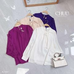 Áo Sơ Mi Tay Đính Bướm A2947