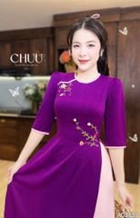 Áo Dài Nụ Tầm Xuân Kèm Phụ Kiện AD2023 (áo lẻ)