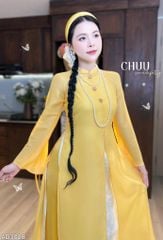 Áo Dài 4 Tà Hai Chi Tiết Hoa Kim Kèm Phụ Kiện AD3028 (áo lẻ)