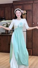 Áo Dài Hoa Cúc Ánh Sao AD2024 (áo lẻ)