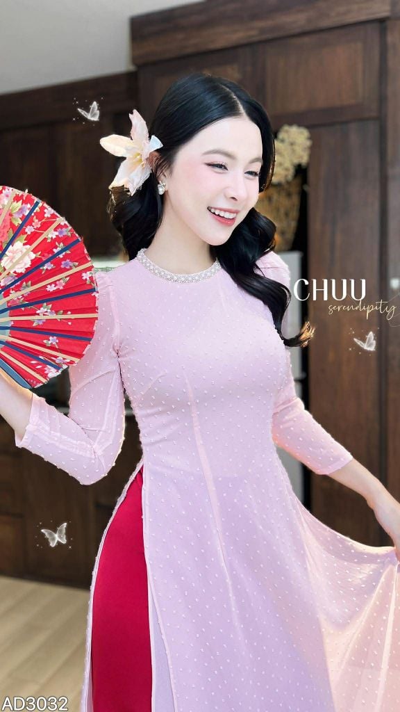 Áo Dài 4 Tà Châu Báu AD3032 (áo lẻ)