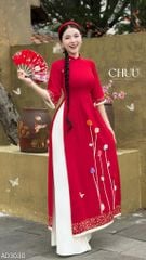 Áo Dài Hoa Tứ Quý AD3030 (áo lẻ)