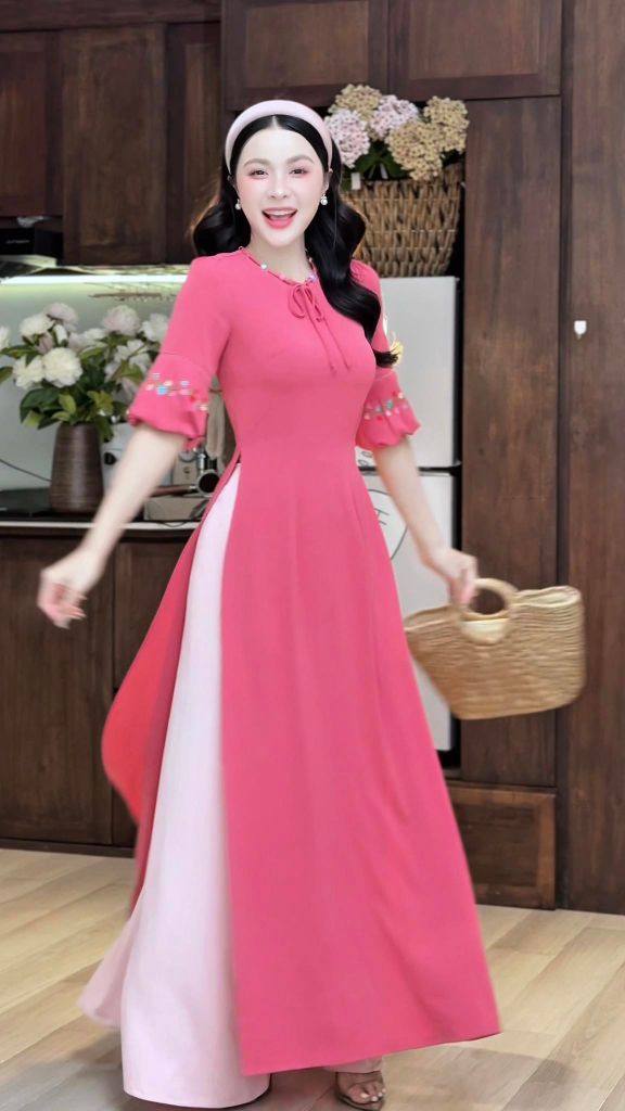 Áo Dài Candy Ngọt Ngào AD9001.2022 (áo lẻ)