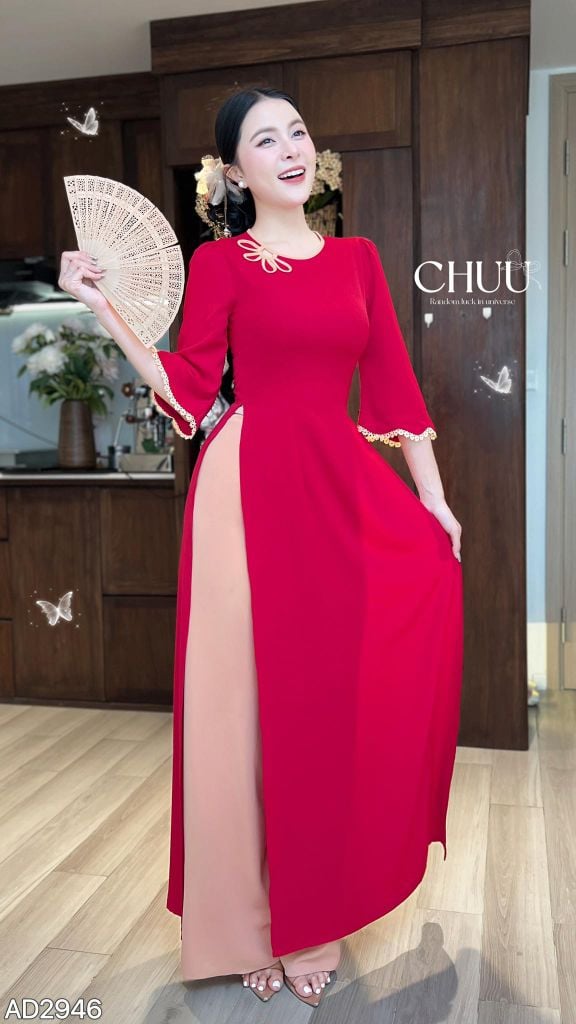 Áo Dài Mặt Trời Bé Con AD9001.2946 (áo lẻ)