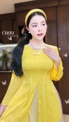 Áo Dài 4T Hoàng Kim Cúc Kèm Phụ Kiện AD9003.3037 (áo lẻ)