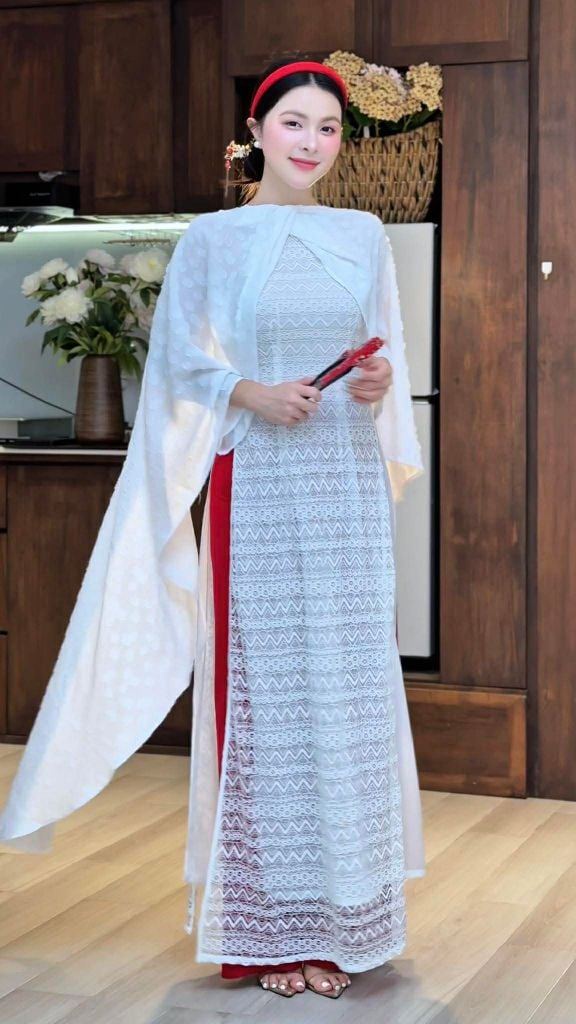 Áo Dài + Choàng Đám Mây AD9003.3035 (áo lẻ)