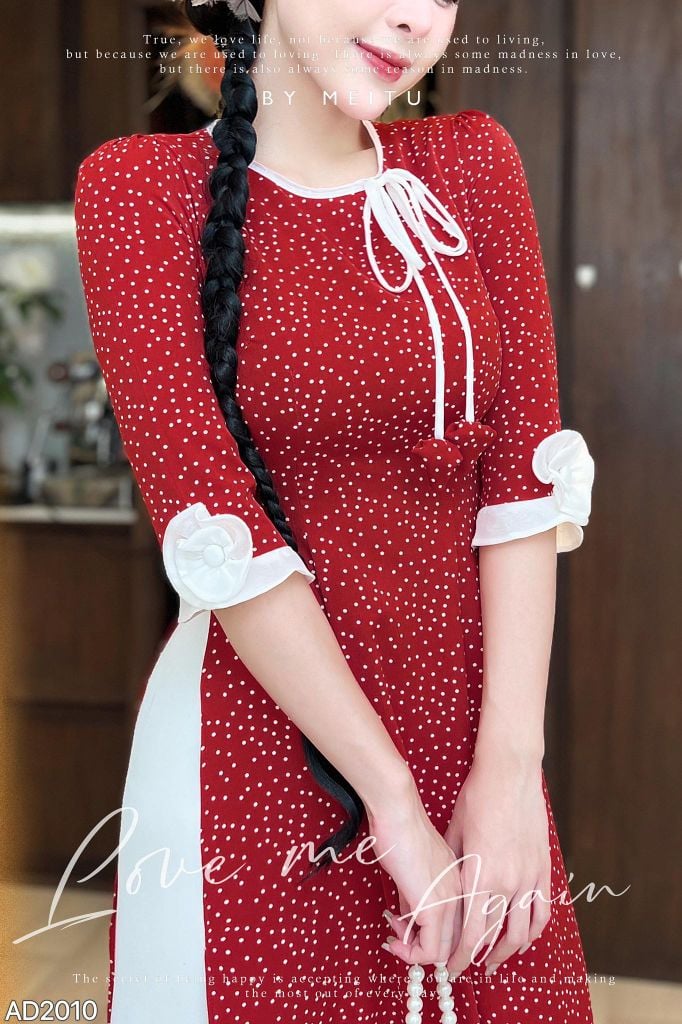Áo Dài Vườn Địa Đàng Kèm Phụ Kiện AD2010 (Áo lẻ)