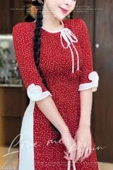 Áo Dài Vườn Địa Đàng Kèm Phụ Kiện AD2010 (áo lẻ)