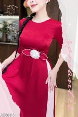 Áo Dài Hoa Hồng Thủy Tinh Kèm Phụ Kiện AD9001.3034 (áo lẻ)