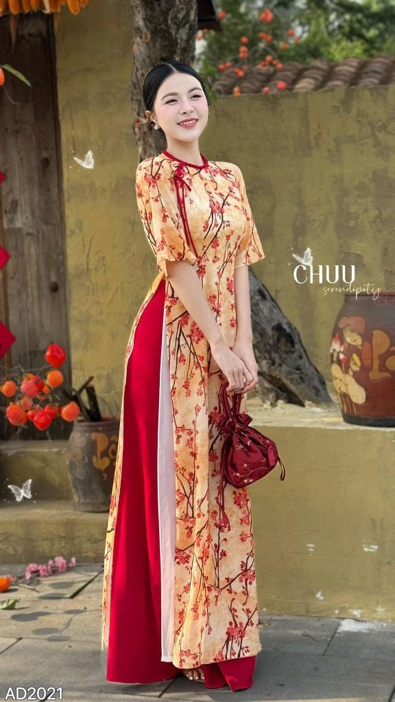 Áo Dài Phong Lan Rừng AD2021 (áo lẻ)