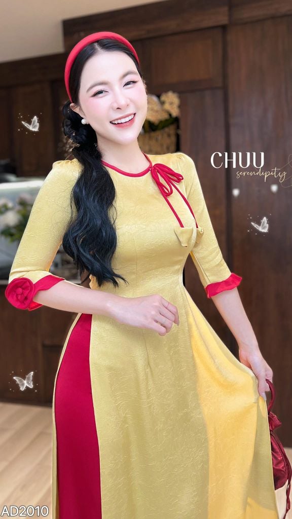 Áo Dài Vườn Địa Đàng Kèm Phụ Kiện AD2010 (Áo lẻ)